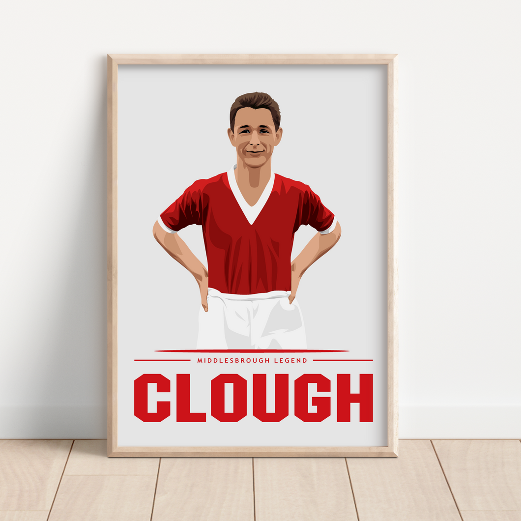Brian Clough Middlesbrough Legend Print
