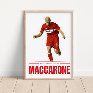 Maccarone Middlesbrough Legend Print