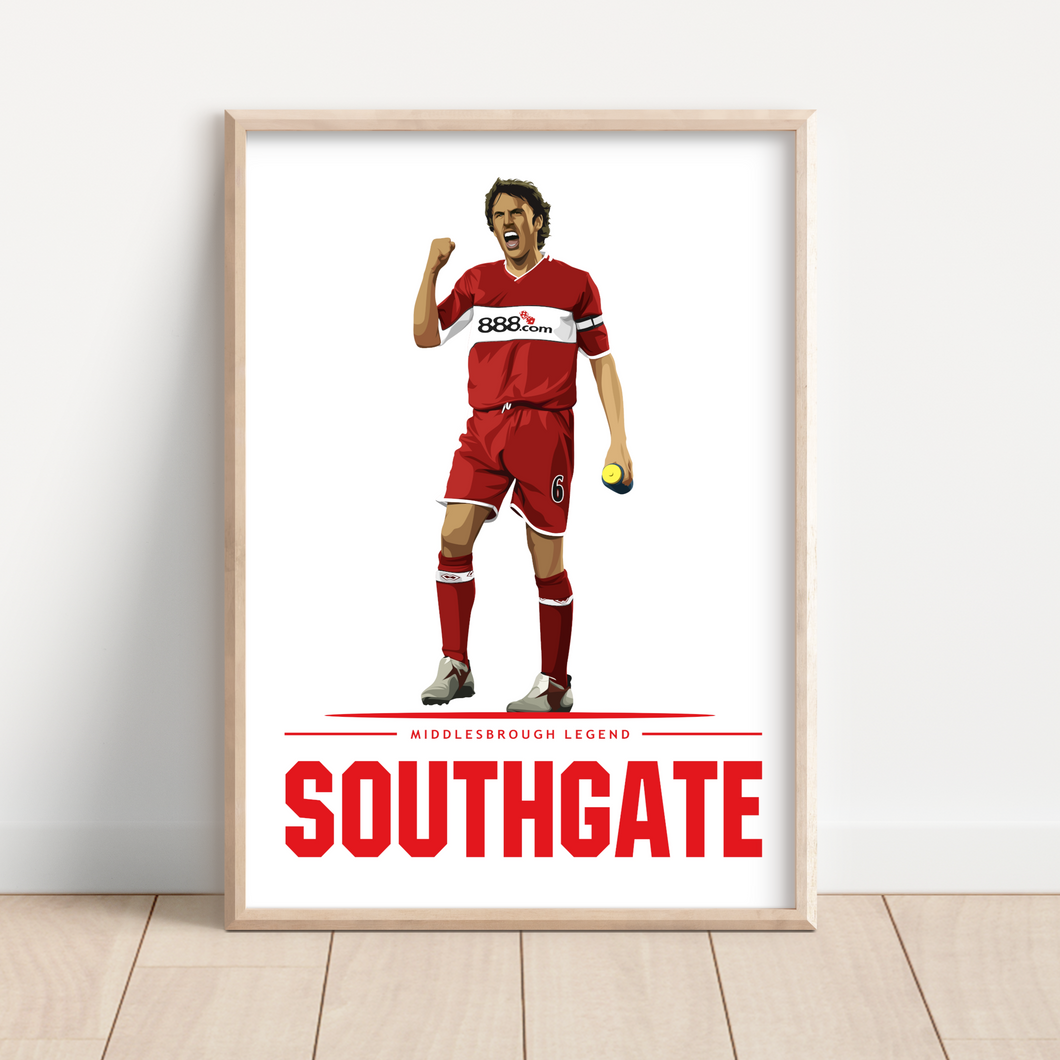 Gareth Southgate Middlesbrough Legend Print