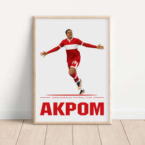Chuba Akpom Middlesbrough Player Print