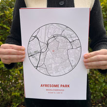 Load image into Gallery viewer, Map of Ayresome Park
