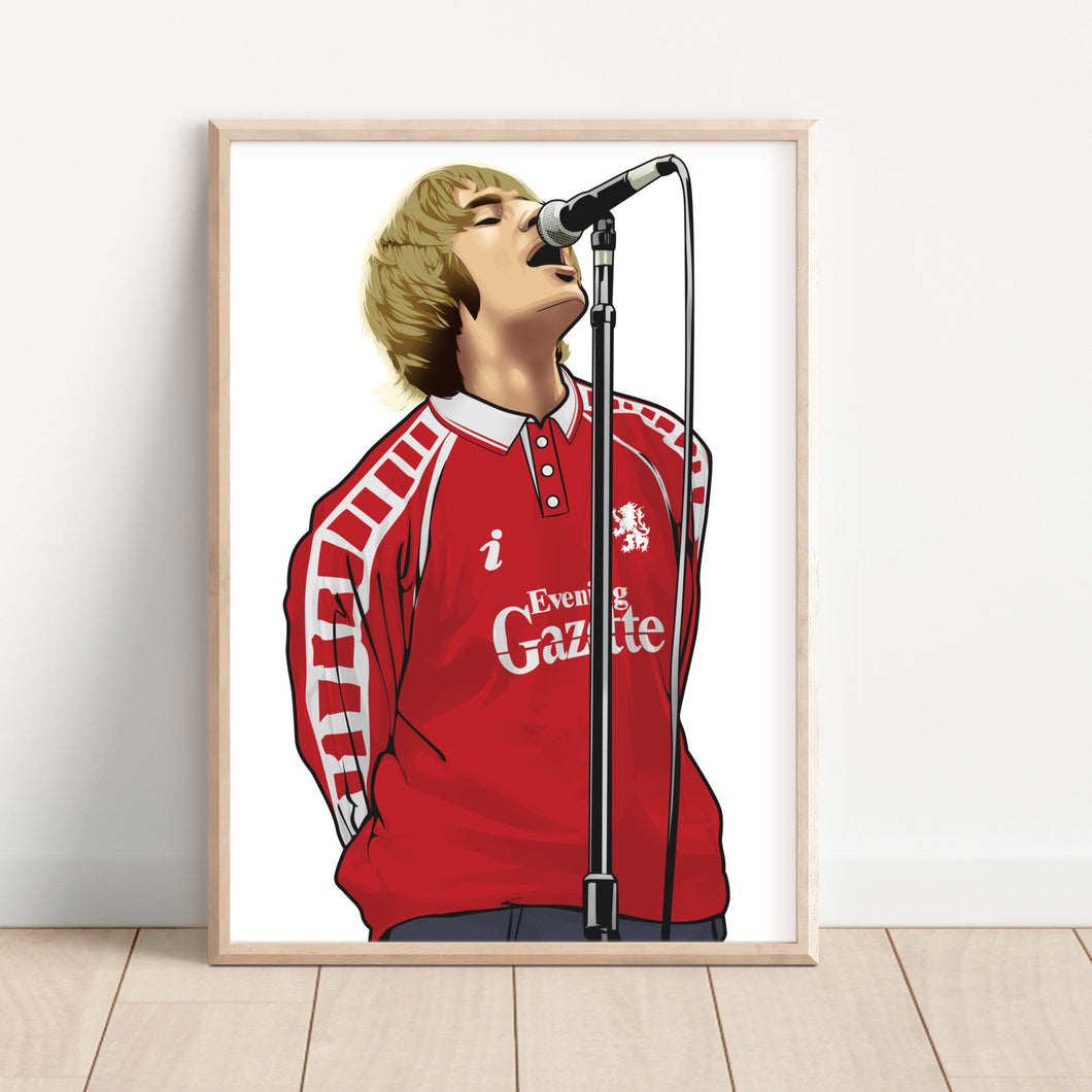 Liam Gallagher Middlesbrough Icon Print